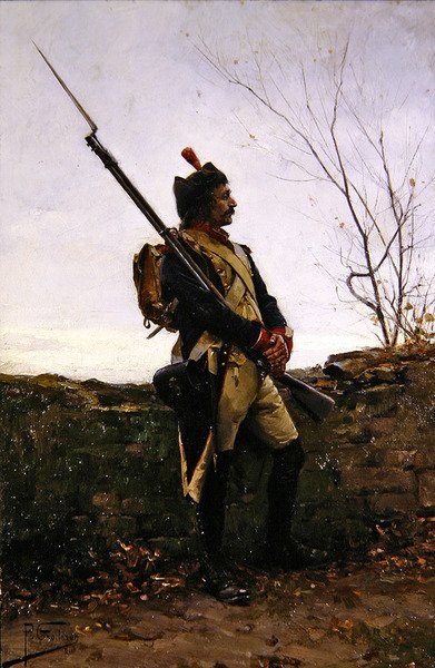 Sentinel (öljy kankaalle) tekijältä Paul Louis Narcisse Grolleron