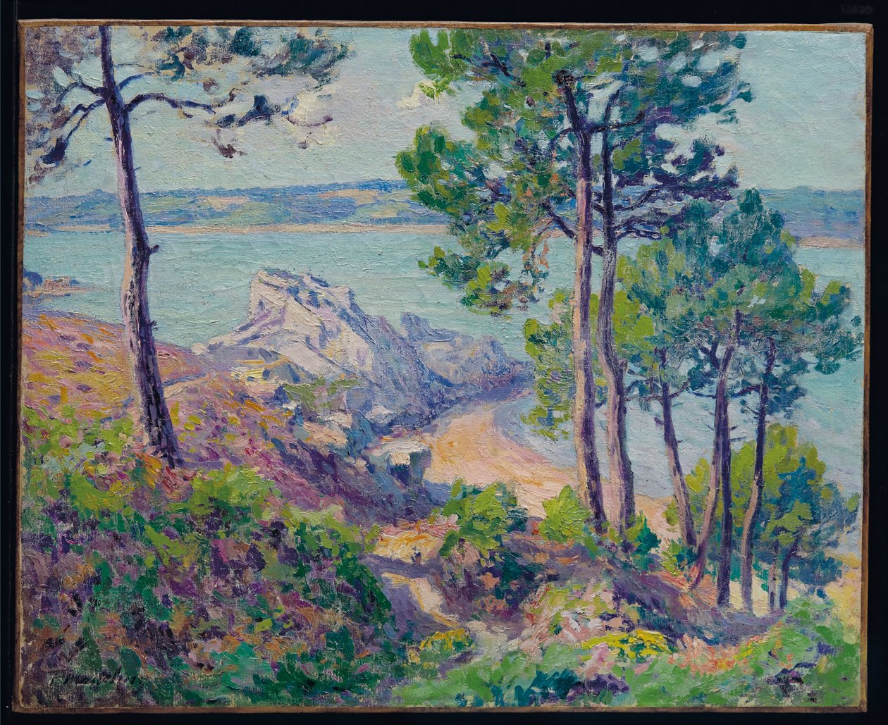 Rannikolla, n. 1906 (öljy kankaalle) tekijältä Paul Madeline