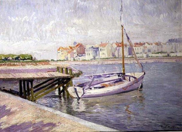 The Landing Stage, n. 1925 (öljy kankaalle) tekijältä Paul Mathieu
