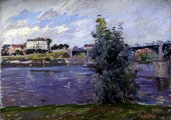 Yksinäinen Willow (öljyä aluksella) tekijältä Paul Mathieu