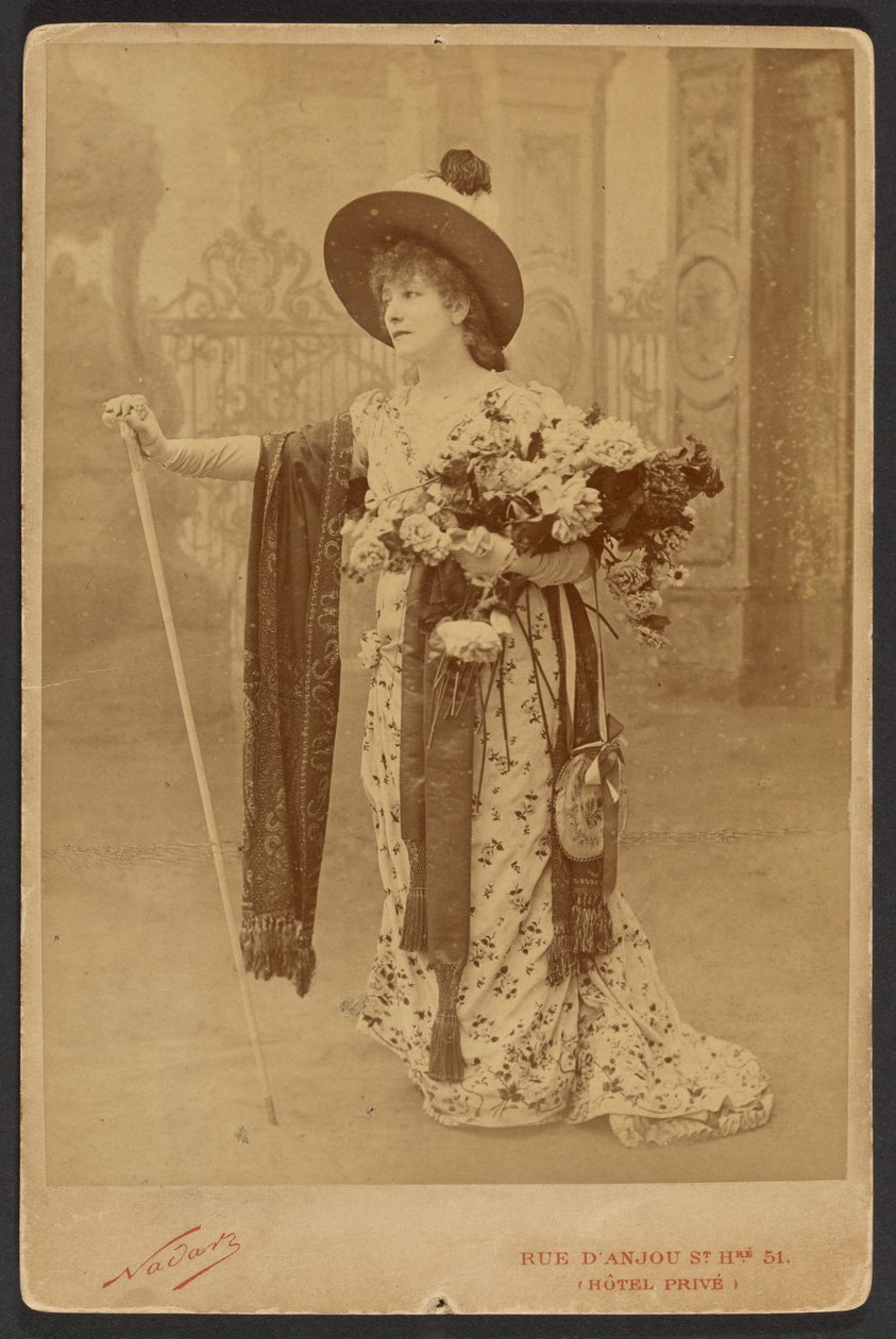 Sarah Bernhardt Floriana teoksessa La Tosca tekijältä Paul Nadar