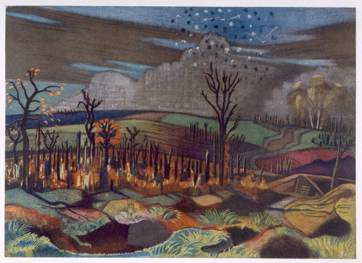 Ilmataistelu Wytschaetessa, British Artists at the Front, Länsirintaman jatko, osa 3, Paul Nash tekijältä Paul Nash