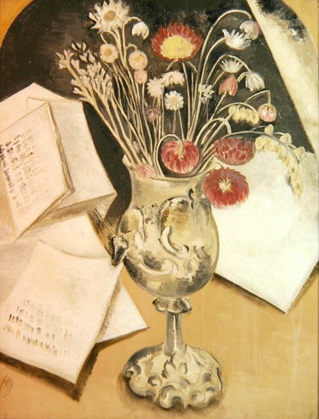 Kukkakimppu (öljy kankaalle) tekijältä Paul Nash