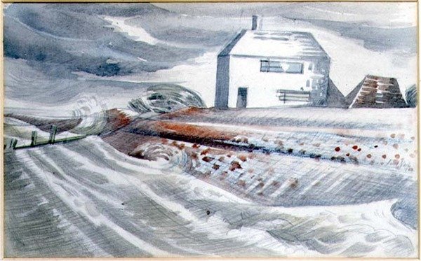 Talo meren rannalla, Dymchurch, Kent tekijältä Paul Nash