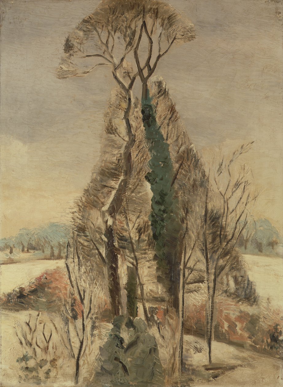 Iver Heath in the Snow (öljy kankaalle) tekijältä Paul Nash