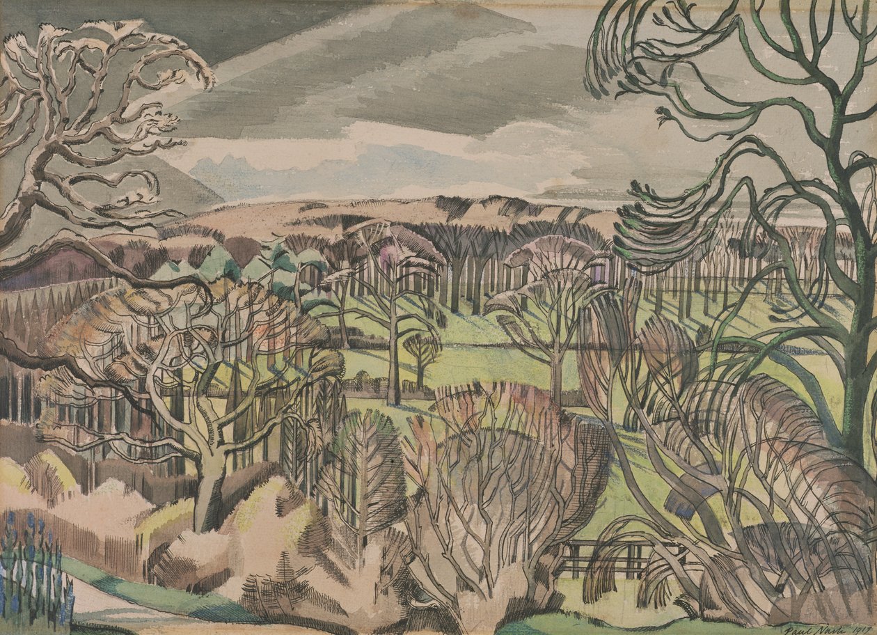 Maisema Fulmerissa, Buckinghamshiressä tekijältä Paul Nash