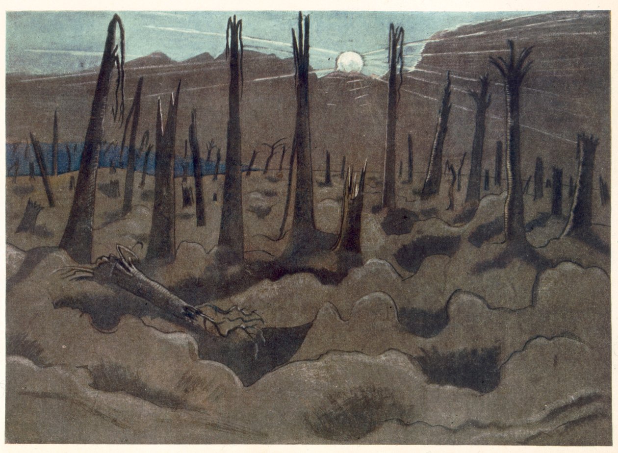Sunrise, Inverness Copse, British Artists at the Front, Länsirintaman jatko, Kolmas osa, Paul Nash tekijältä Paul Nash