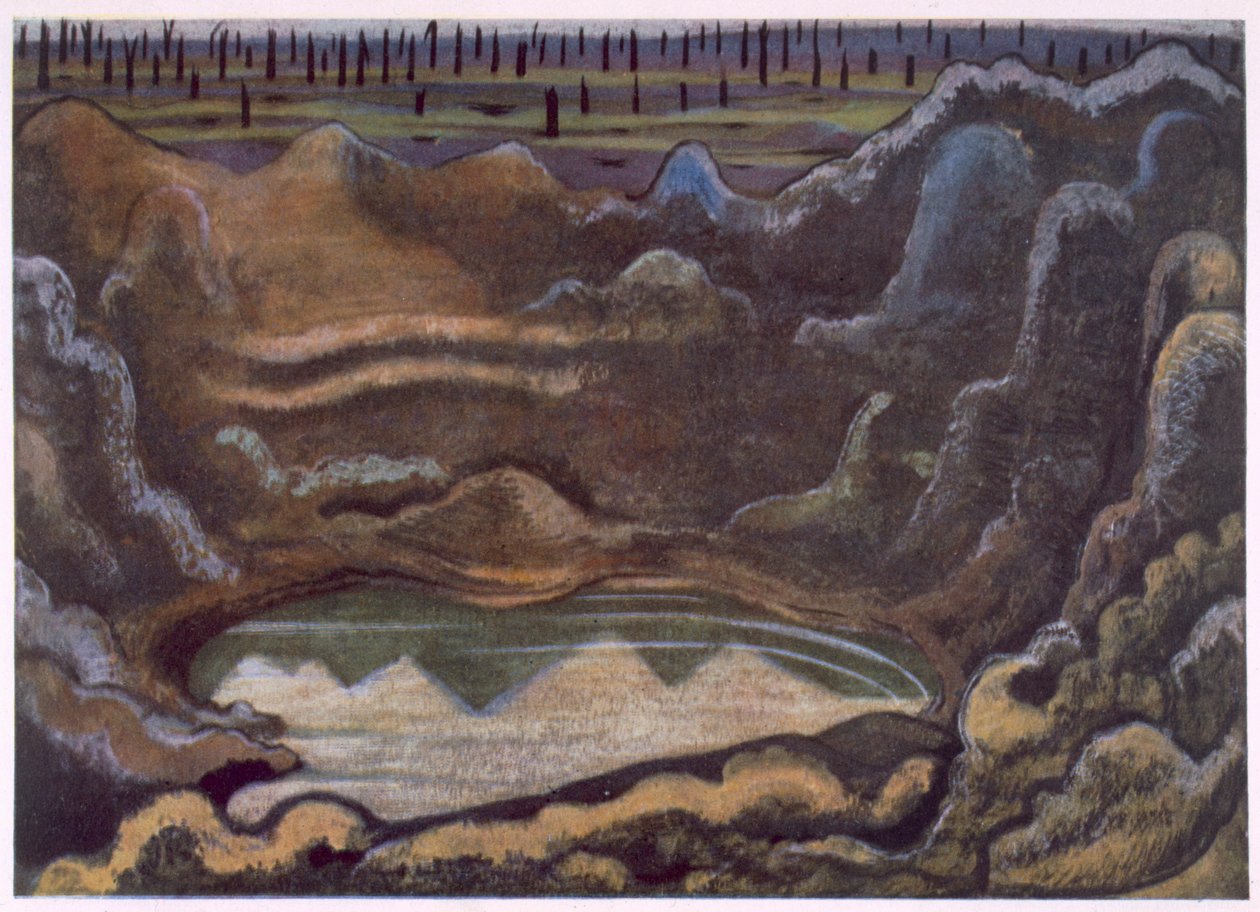 The Caterpillar Crater, brittiläisiltä taiteilijoilta rintamalla, jatkoa Länsirintamalle, osa 3, Paul Nash tekijältä Paul Nash