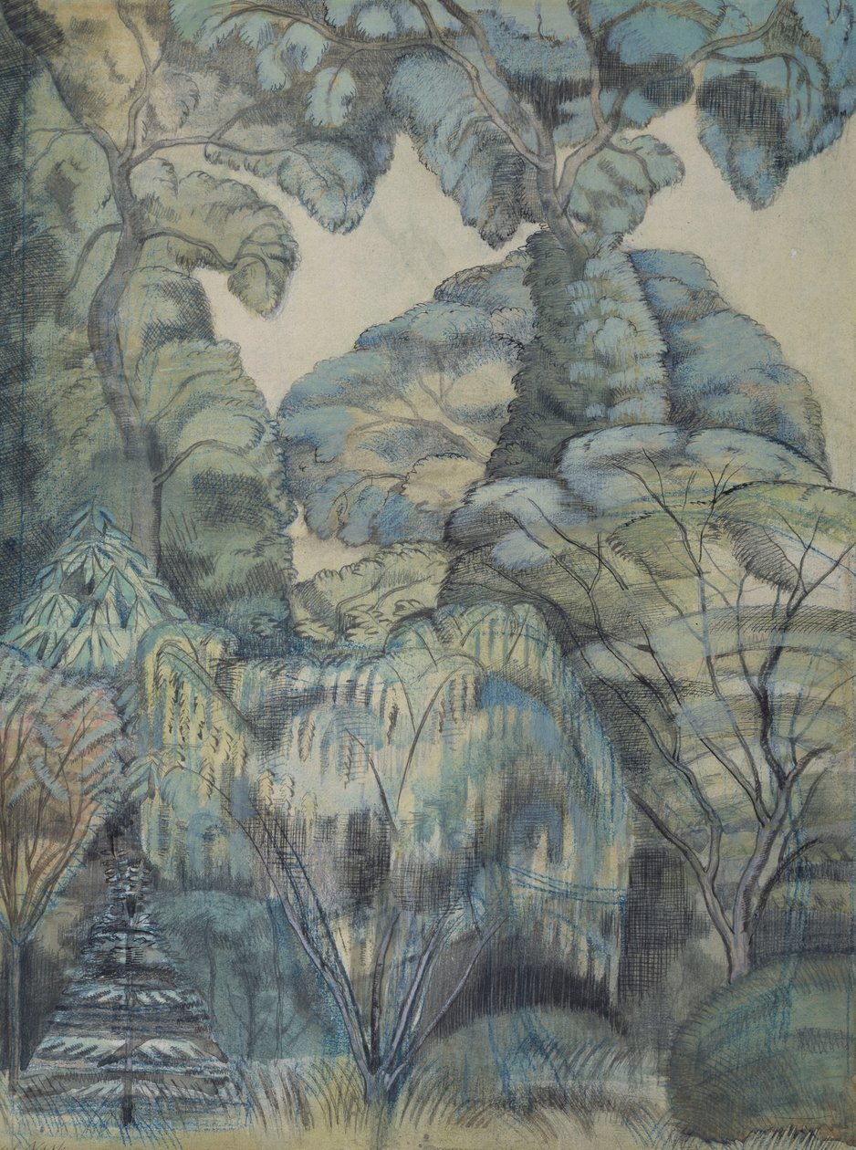 Puut Bird Gardenissa, Iver Heathissa tekijältä Paul Nash