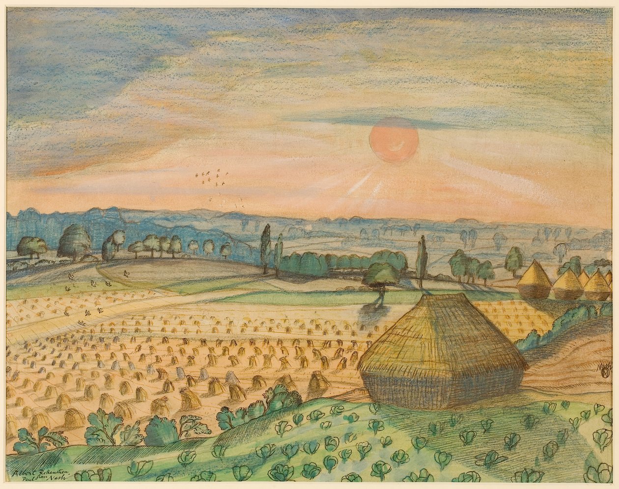 Näkymä Wittenham Clumpsista tekijältä Paul Nash