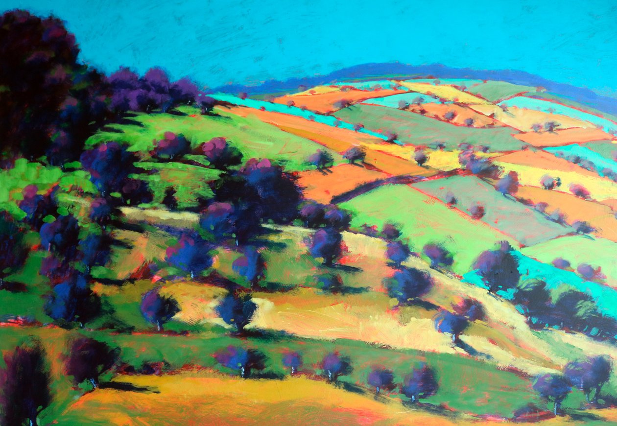Barrowwake Looking Northwest (Detail #1), 2025 (akryyli laudalle) tekijältä Paul Powis