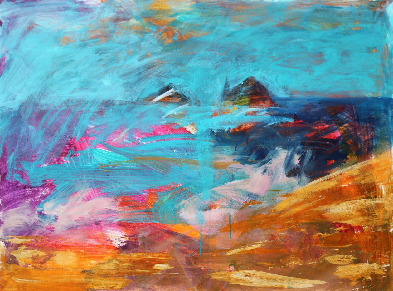 Cape Cornwall, 2021 (akryyli laudalle) tekijältä Paul Powis