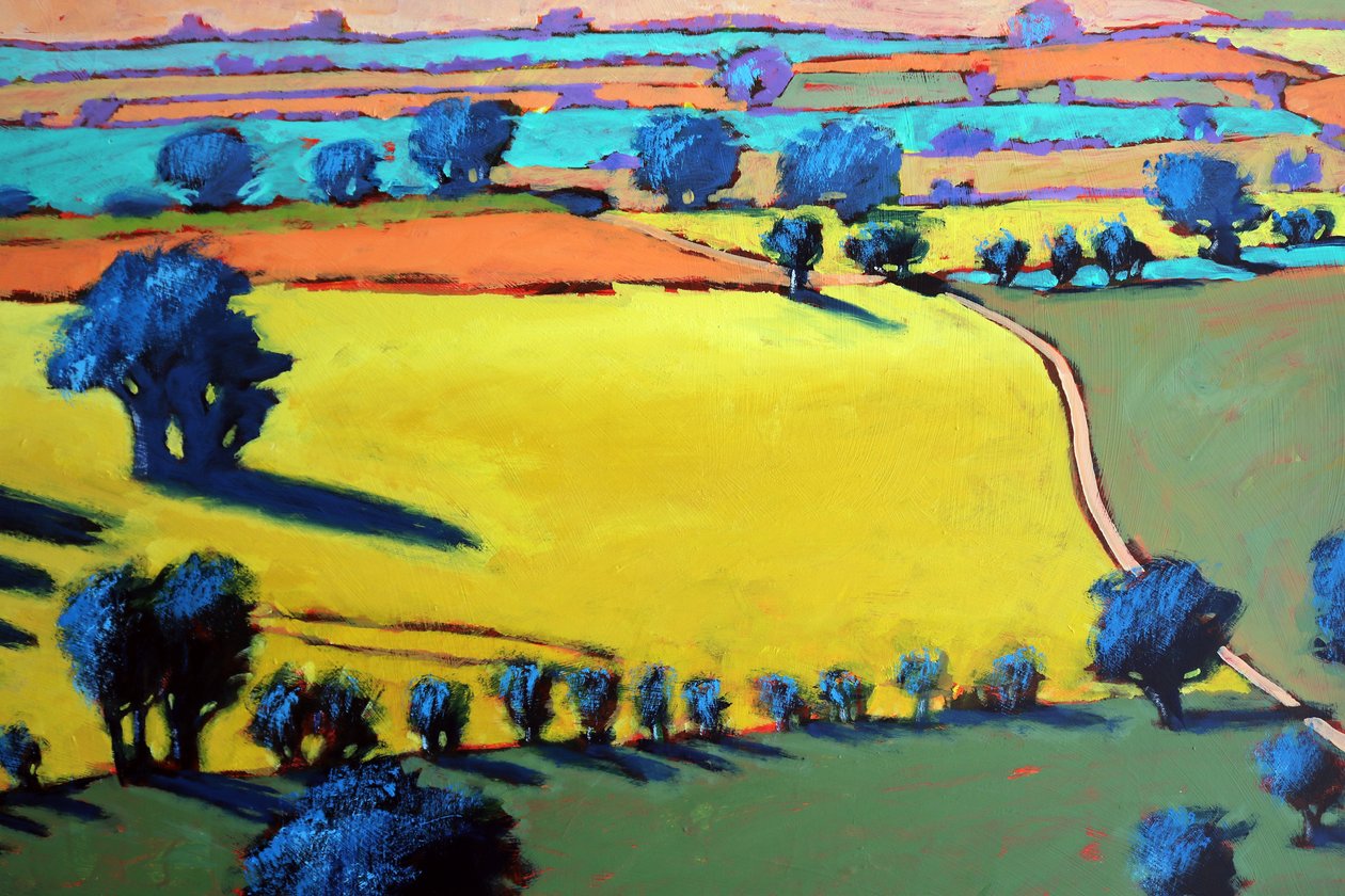 Cotswold Way lähikuva (akryyli aluksella) tekijältä Paul Powis