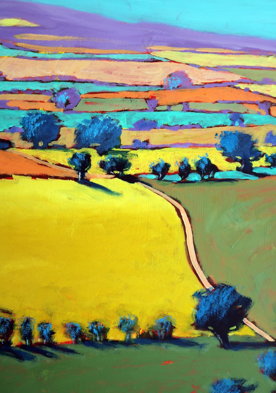 Cotswold Way lähikuva 7 (akryylia aluksella) tekijältä Paul Powis