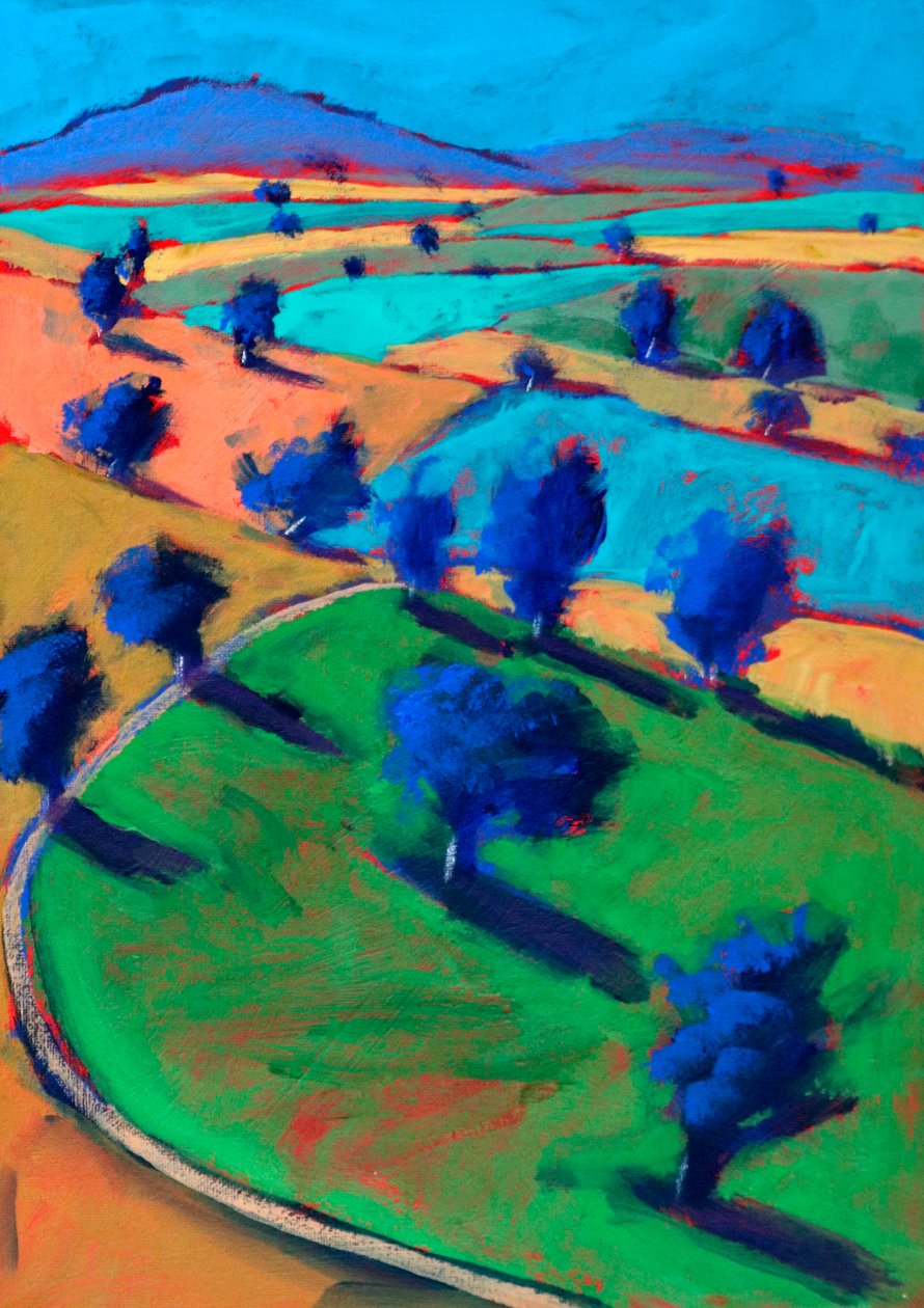 Crickley Hill Spring, 2024 (akryyli taululle) tekijältä Paul Powis