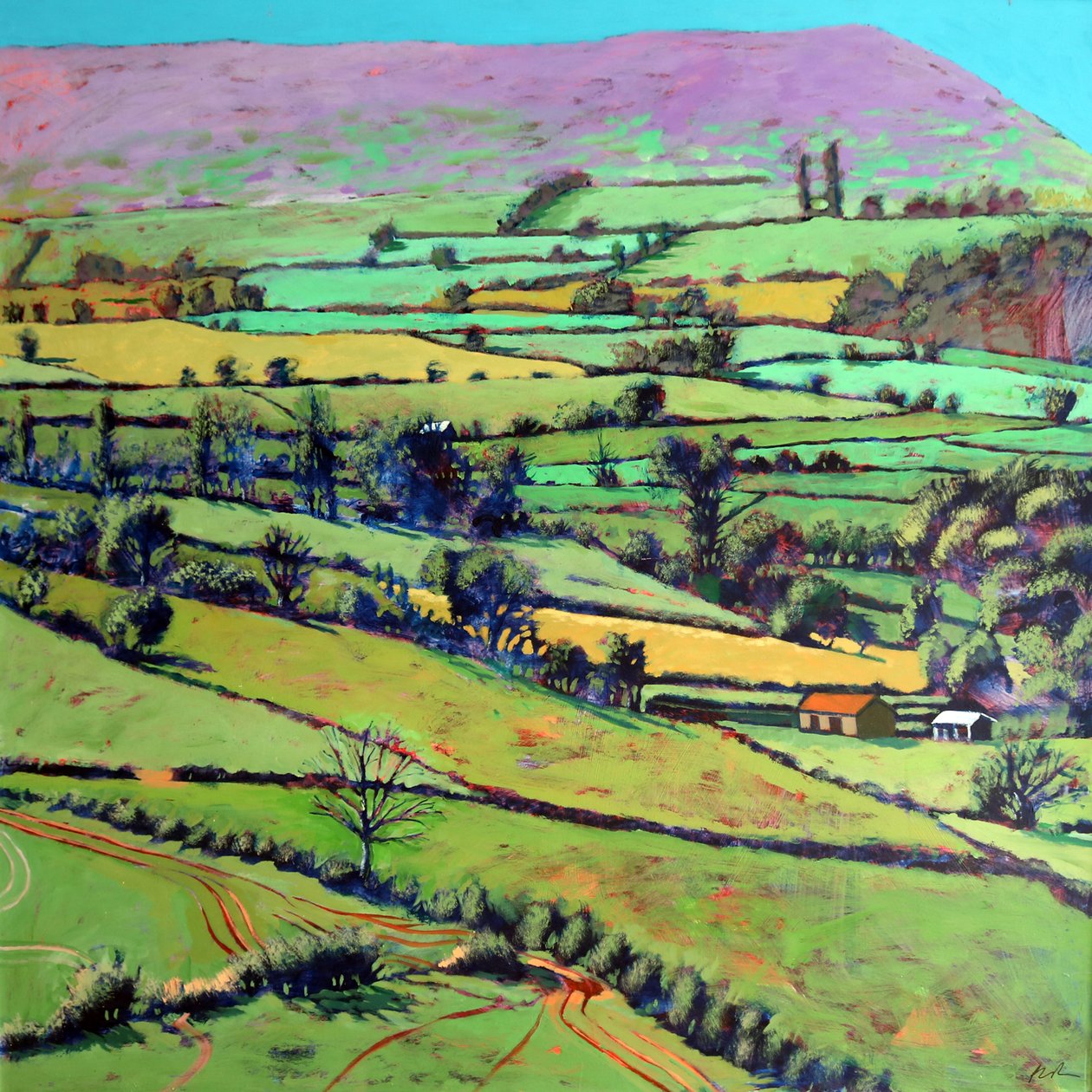 Pentre, 2019 (akryylia levyllä) tekijältä Paul Powis