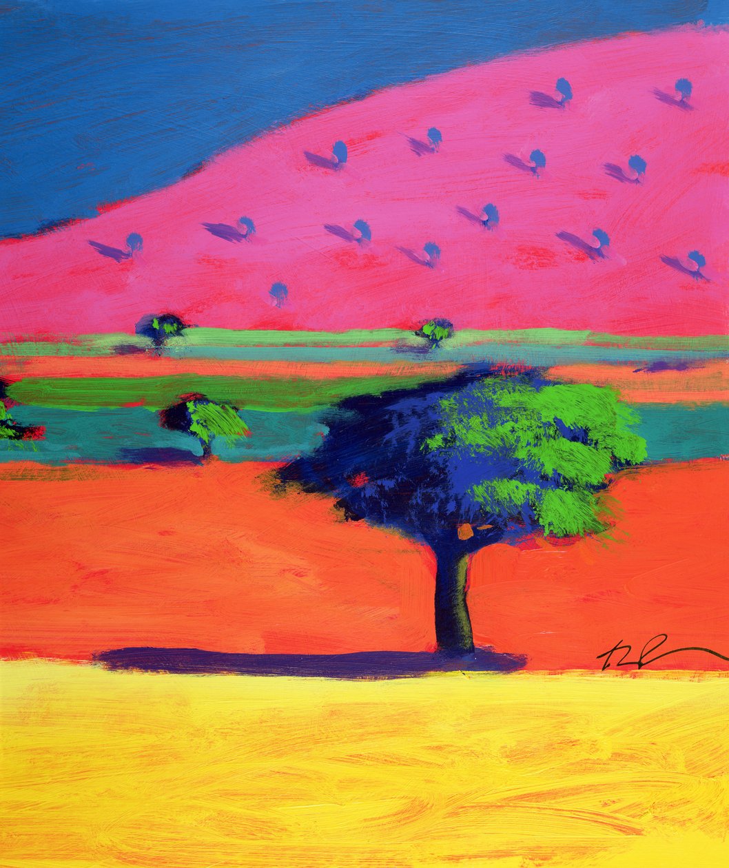 Pink Hill (akryyli kortille) tekijältä Paul Powis