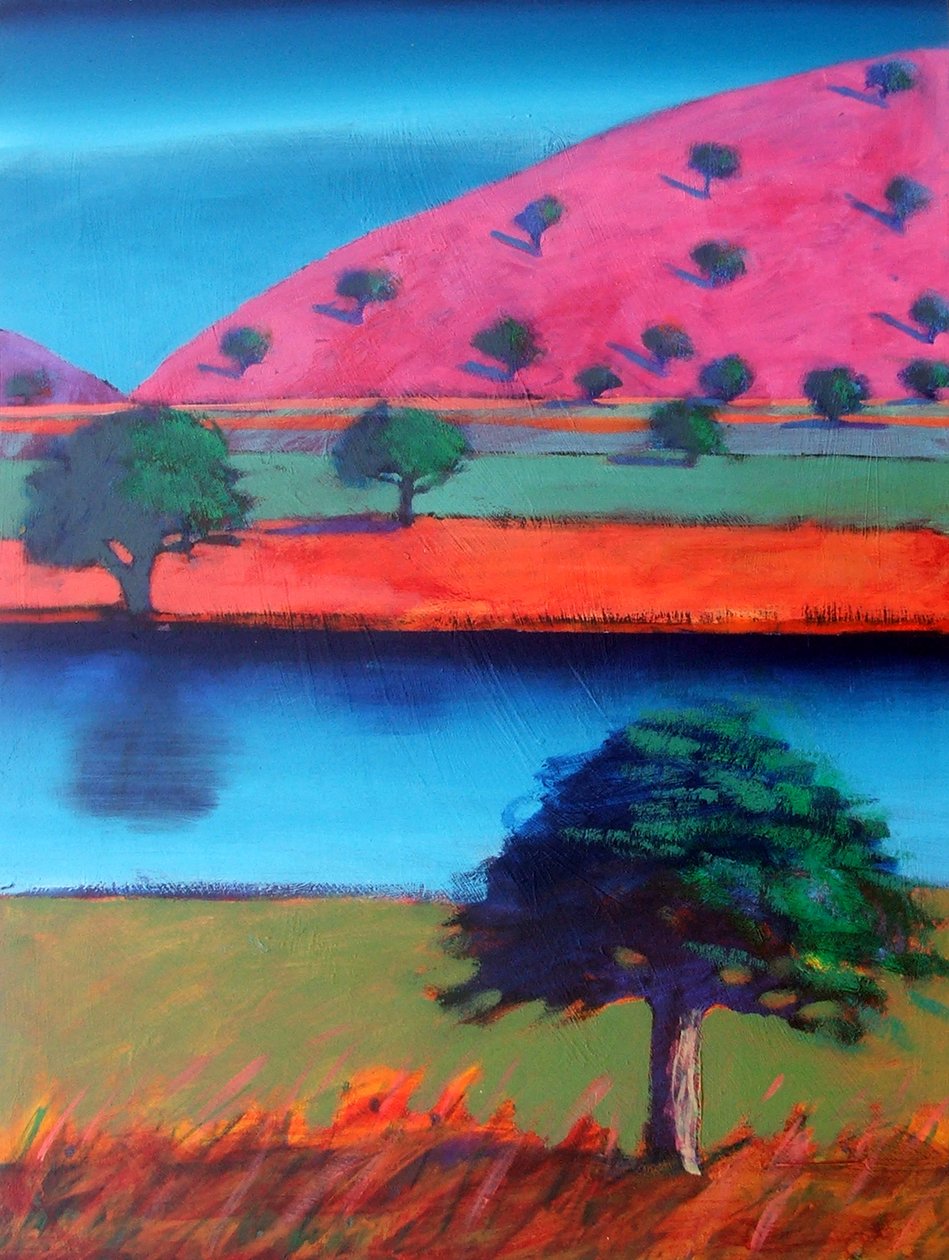 Pink Hill 2 (akryyli kortilla) tekijältä Paul Powis