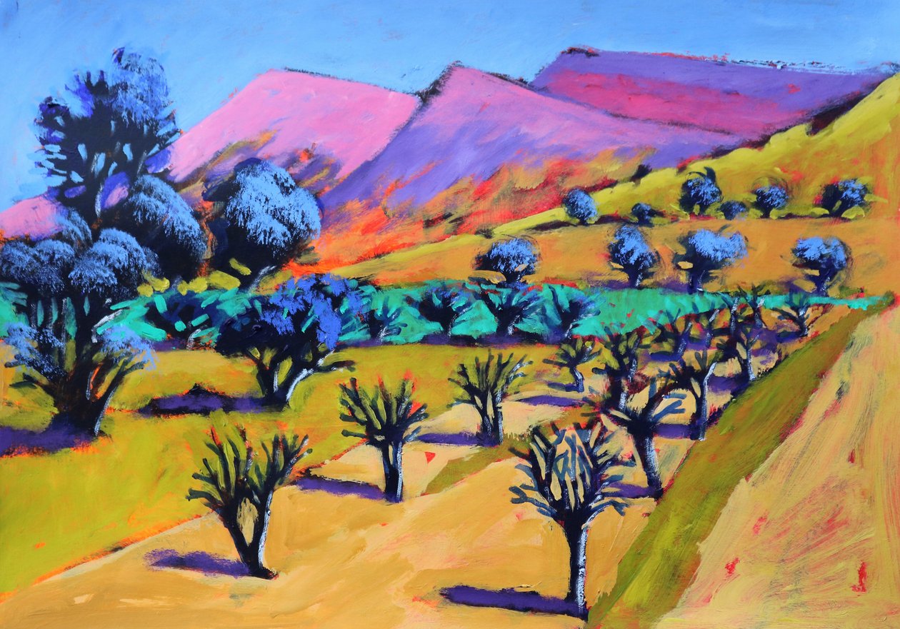 Provence, 2021 (akryyli paperille) tekijältä Paul Powis