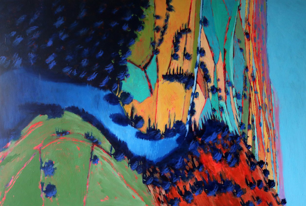 River Wye, 2022 (akryyli laudalle) tekijältä Paul Powis