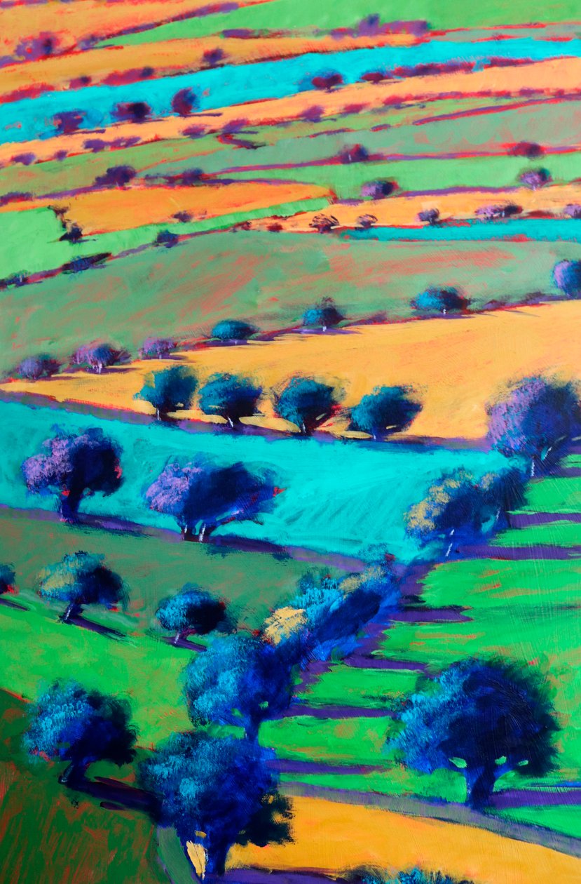 West Malvern #2 (yksityiskohta), 2024 (akryyli kartongille) tekijältä Paul Powis