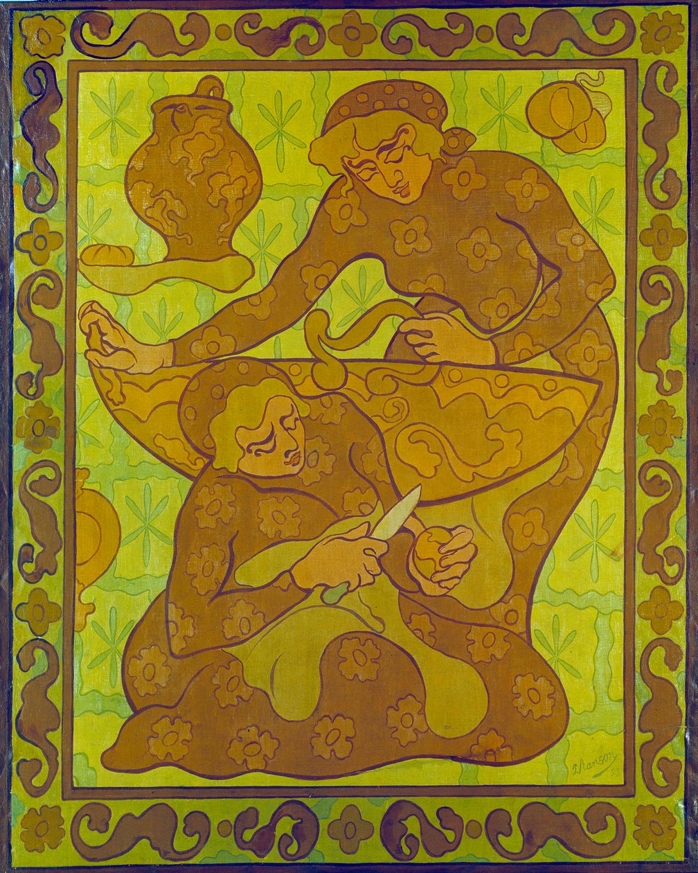 Apple Peelers Tapestry Paul Ranson (1864-1909) 1900-luvun yksityinen kokoelma tekijältä Paul Elie Ranson