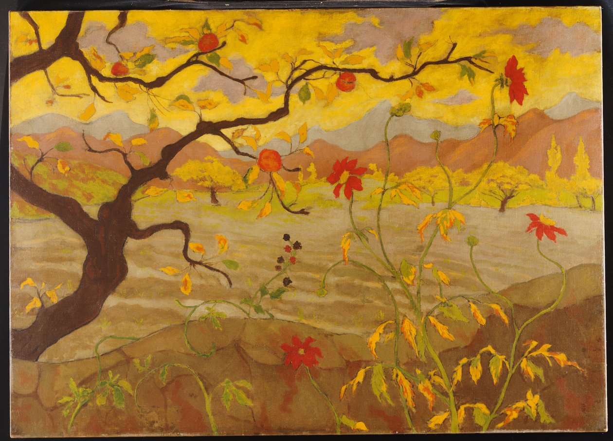 Omenapuu punaisilla hedelmillä, n. 1902 tekijältä Paul Elie Ranson
