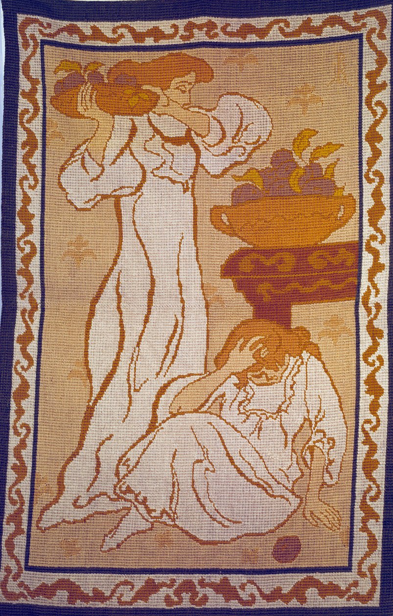 Naiset valkoisessa kuvakudoksessa, Paul Ranson (1864-1909) 1900-luvun Pariisi, kaupungin modernin taiteen museo tekijältä Paul Elie Ranson