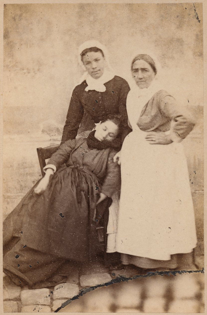 Hysteerinen epilepsia, kohtaus, epileptoidivaihe, kuvitus julkaisusta "Iconographie Photographique de La Salpetriere", Bourneville et P. Regnard, levy XVI, Pariisi, 1876 (albumiprintti) tekijältä Paul Regnard