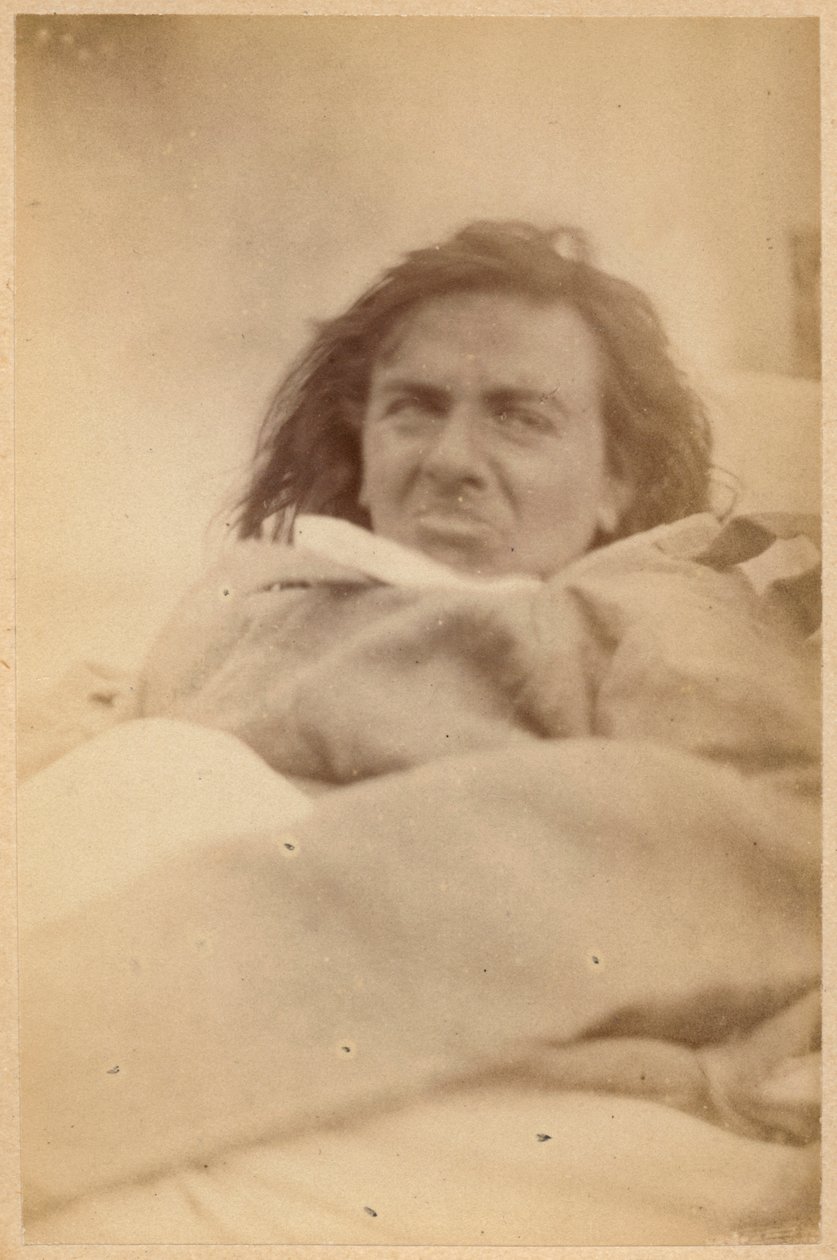 Hysteerinen epilepsia, hallusinaatiot, vastenmielisyys, levy XXXV julkaisusta "Iconographie Photographique de La Salpetriere", Bourneville ja P. Regnard, Pariisi, 1876 (albumiprintti) tekijältä Paul Regnard