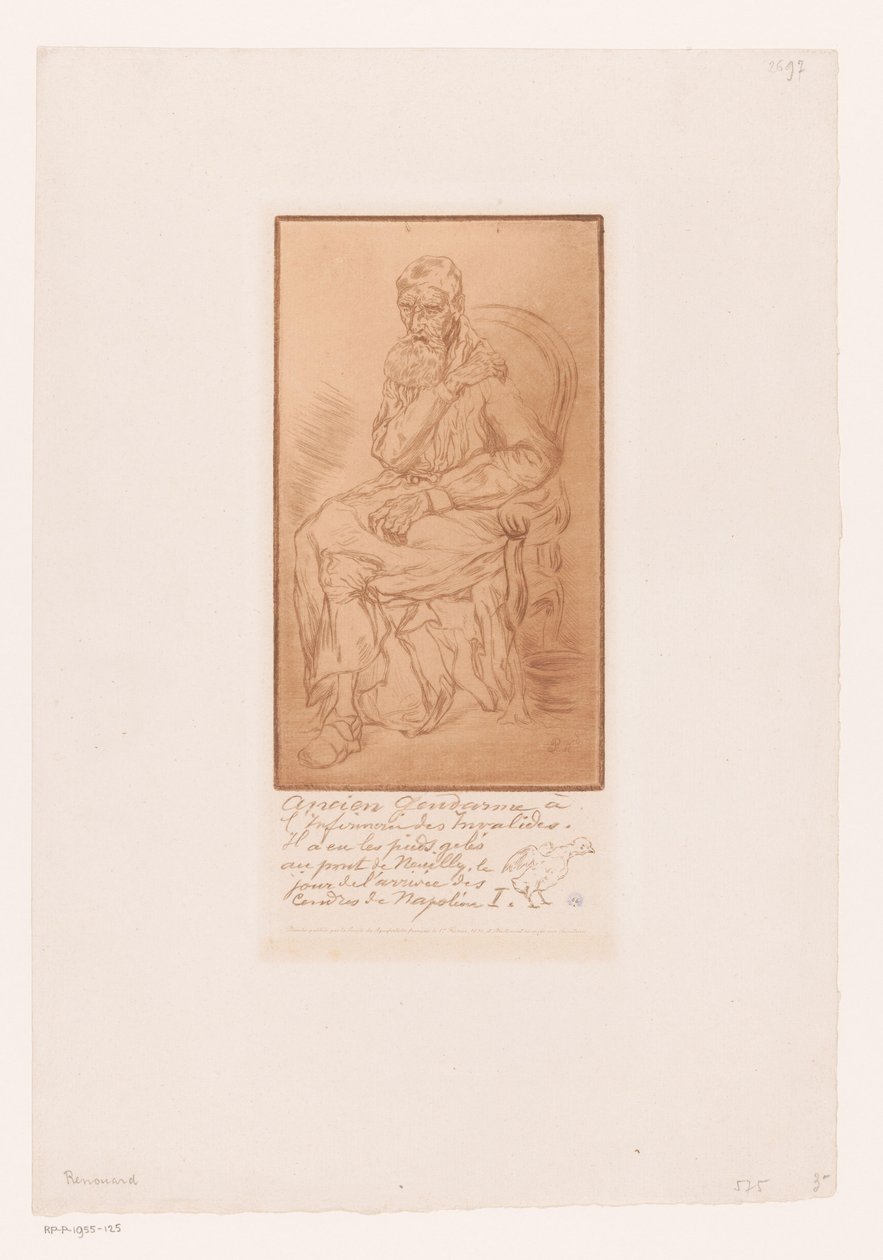 Tuntemattoman miehen muotokuva Ancien sandarme (...) de Napoléon I tekijältä Paul  Renouard