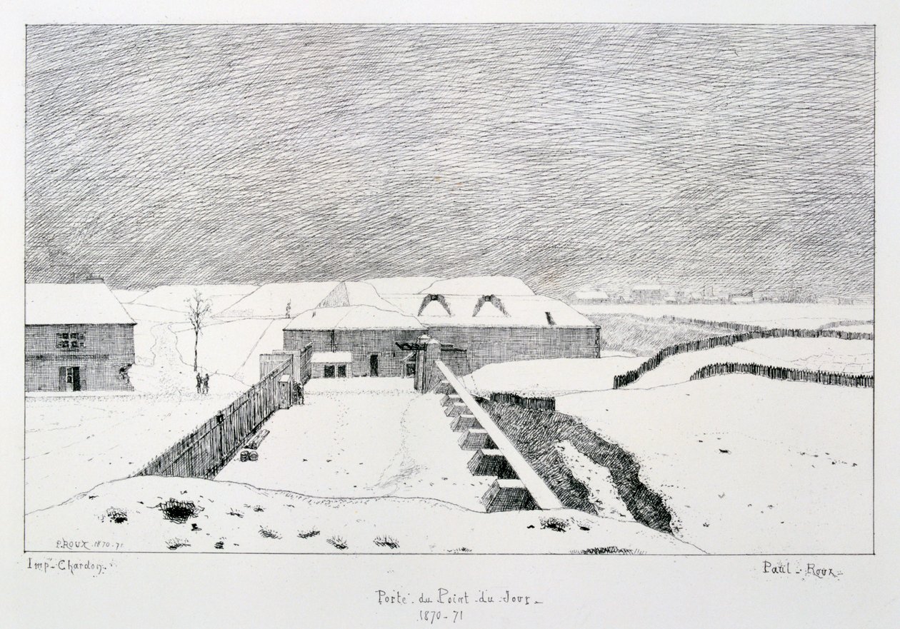Porte du Point du Jour, Pariisin piiritys, 1870-1871. tekijältä Paul Roux