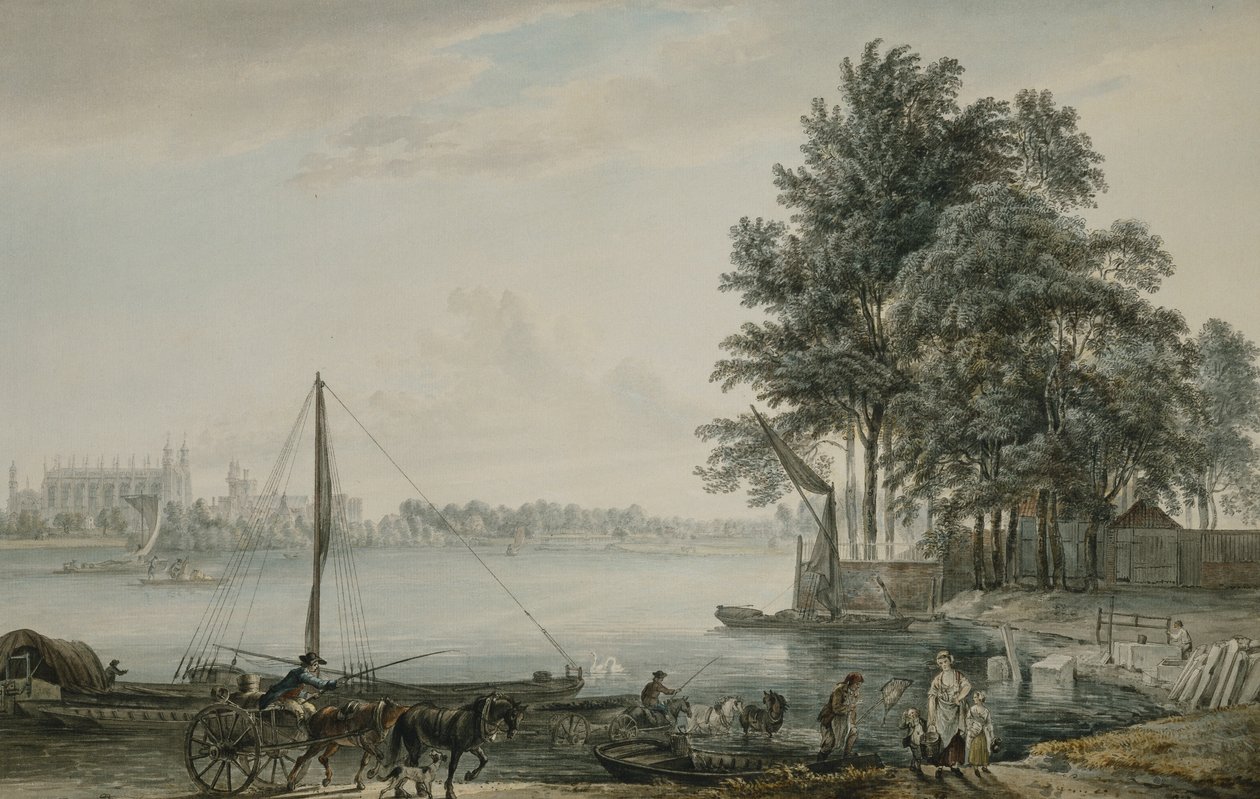 Näkymä Eton Collegesta Thamesilta, 1779 tekijältä Paul Sandby