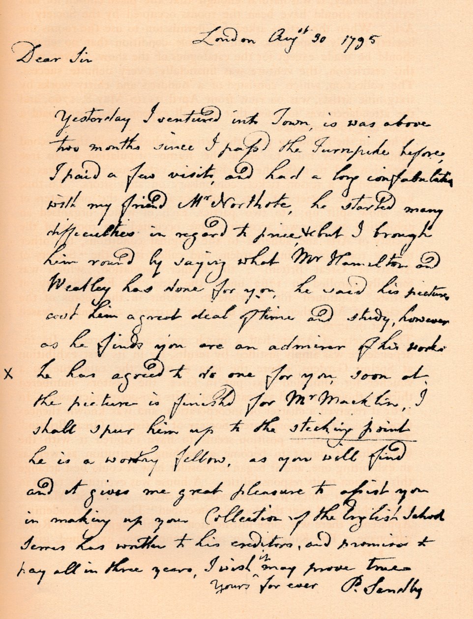 Kirje Paul Sandbyltä, 1795 1904 tekijältä Paul Sandby