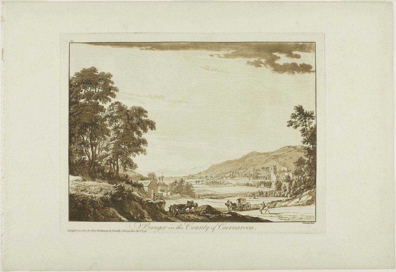 Bangor Caernarvonin piirikunnassa tekijältä Paul Sandby