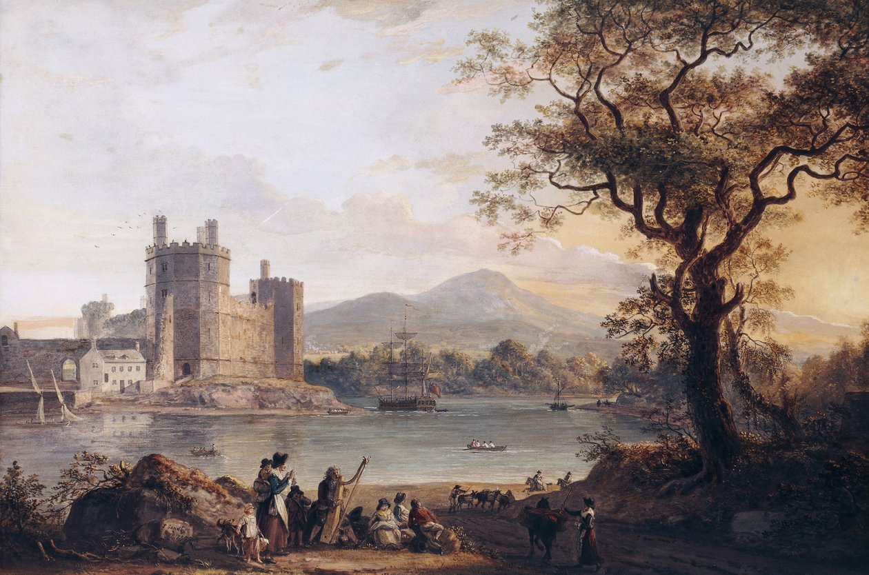 Caernarvonin linna, 1790-luku tekijältä Paul Sandby