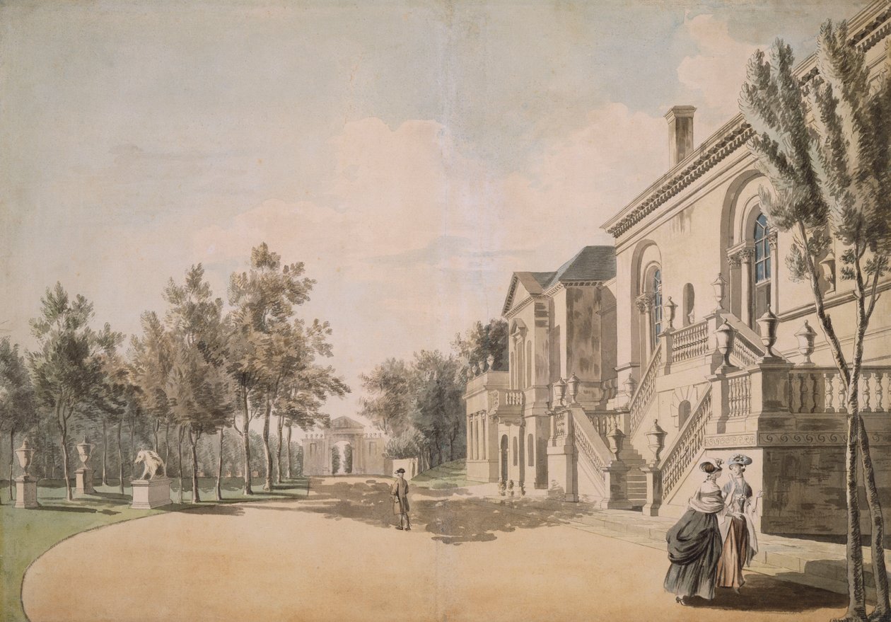Chiswick House, 1766-1768 tekijältä Paul Sandby