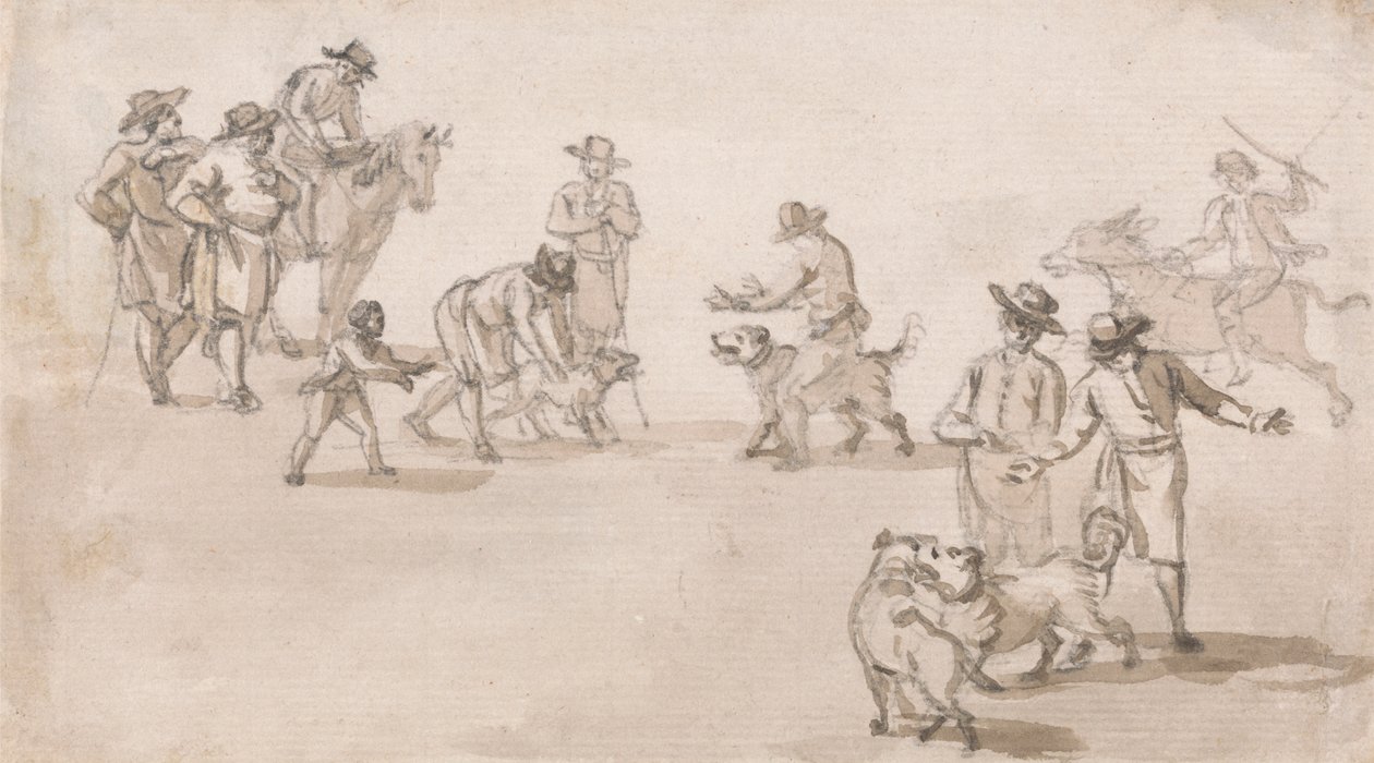Figuuriryhmä: Taistelu tekijältä Paul Sandby