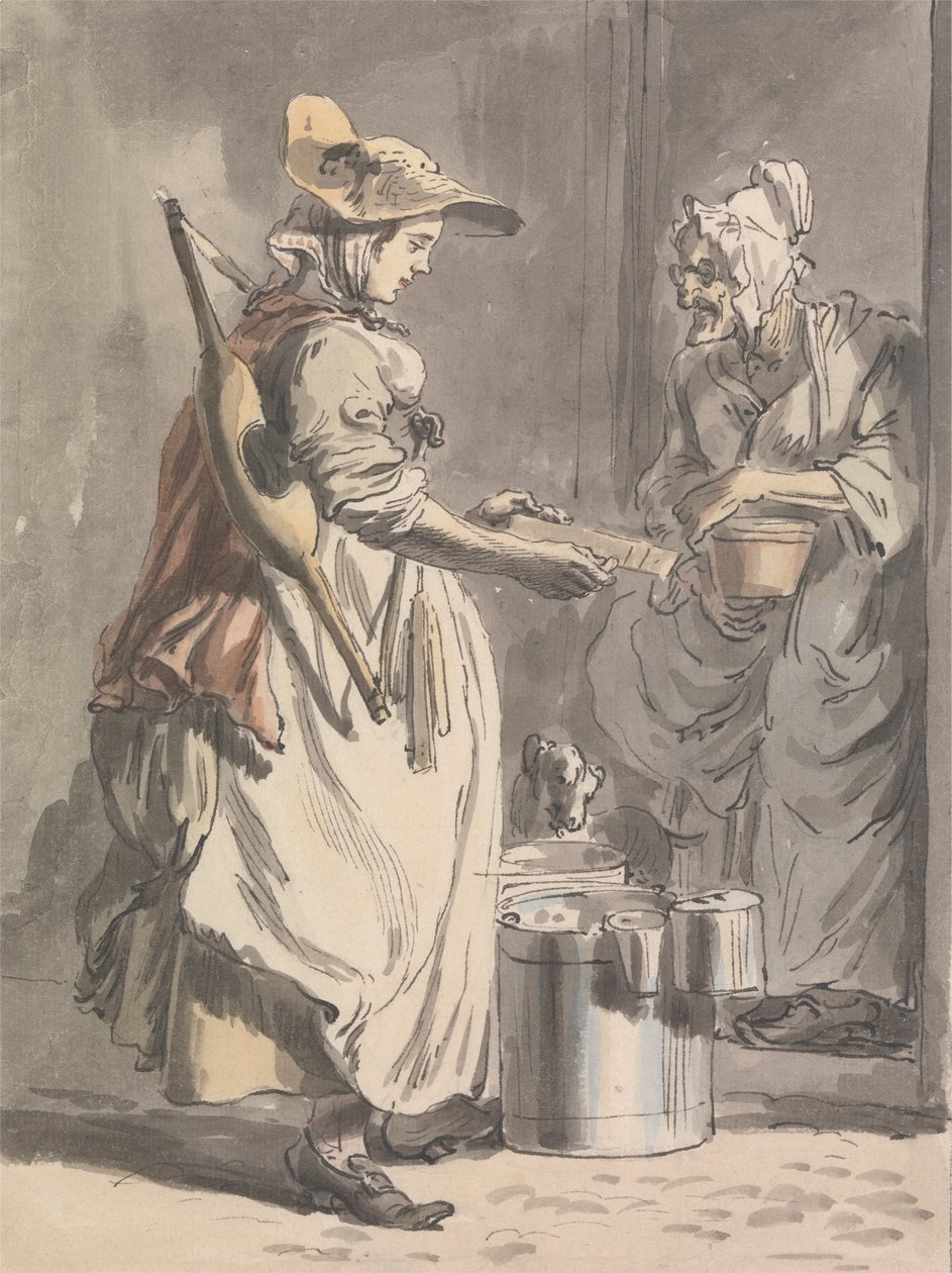 London Cries: A Milkmaid tekijältä Paul Sandby