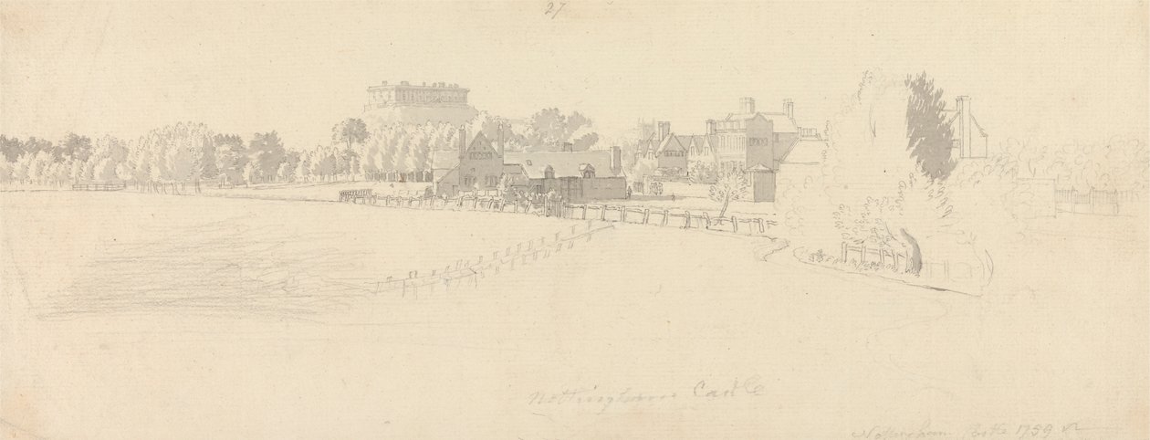 Nottinghamin linna tekijältä Paul Sandby