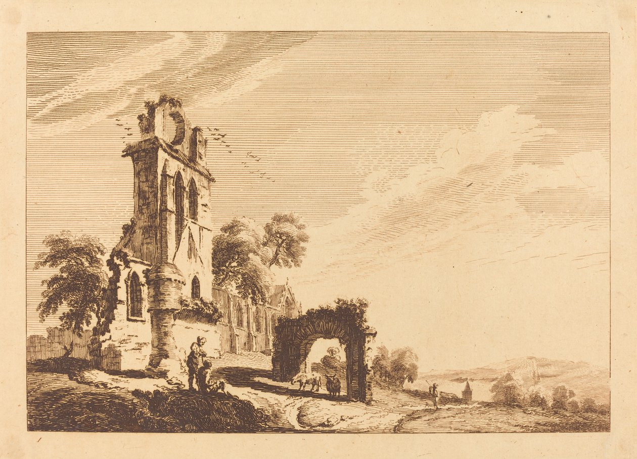 Pilalla Abbey tekijältä Paul Sandby