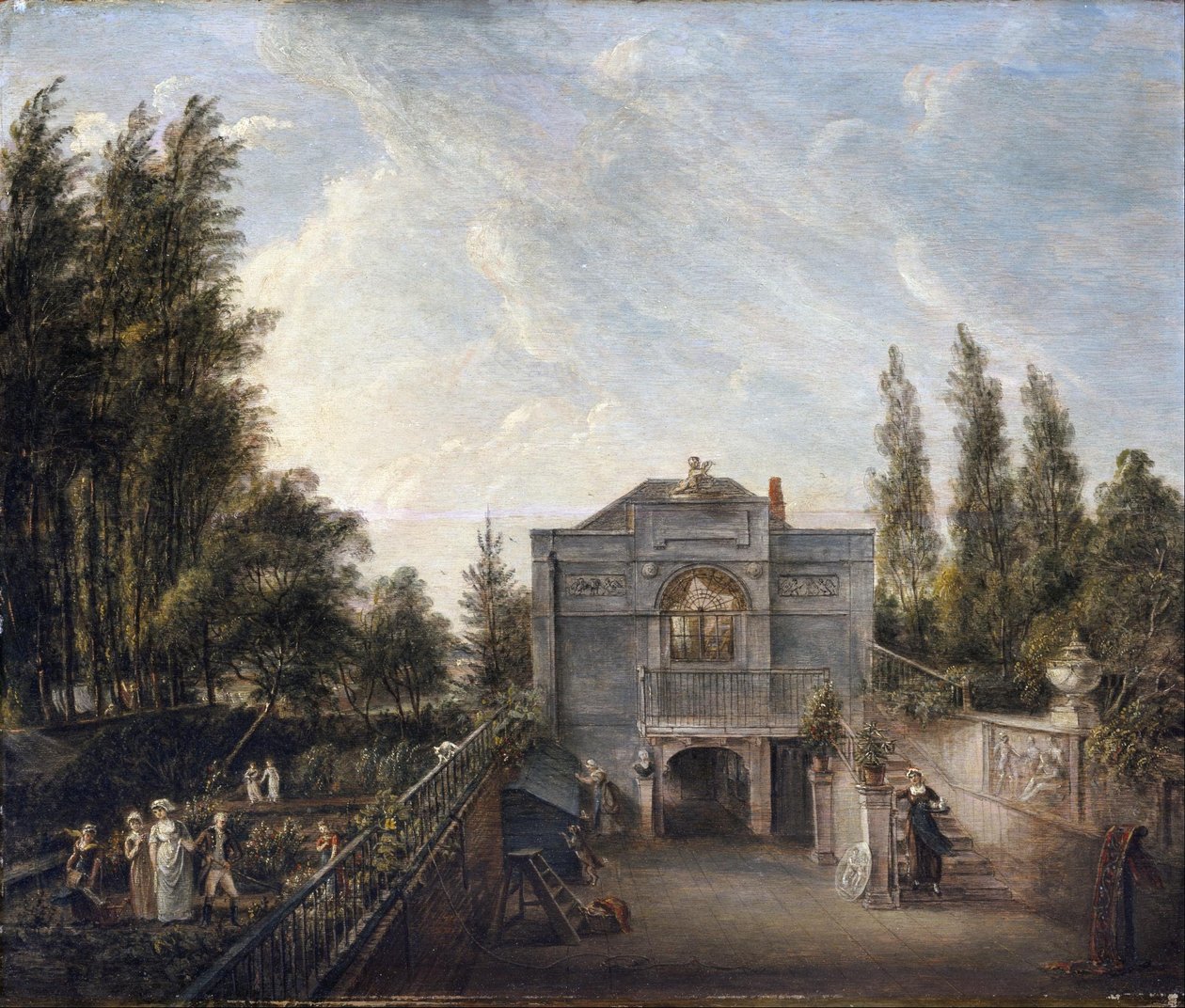 Taiteilijan ateljee, Bayswater tekijältä Paul Sandby