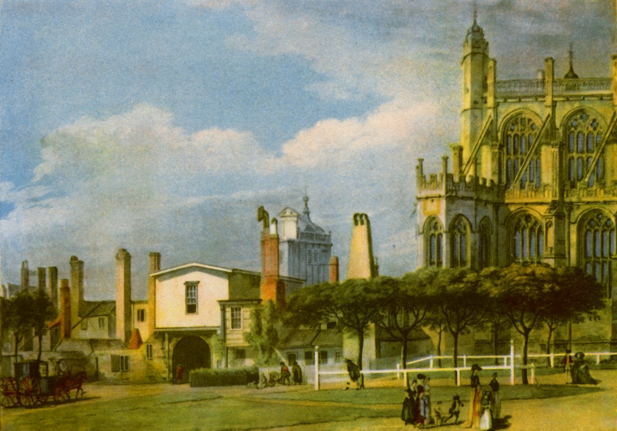 "Windsorin linna: Pyhän Yrjön kappeli", 1768, 1942. tekijältä Paul Sandby