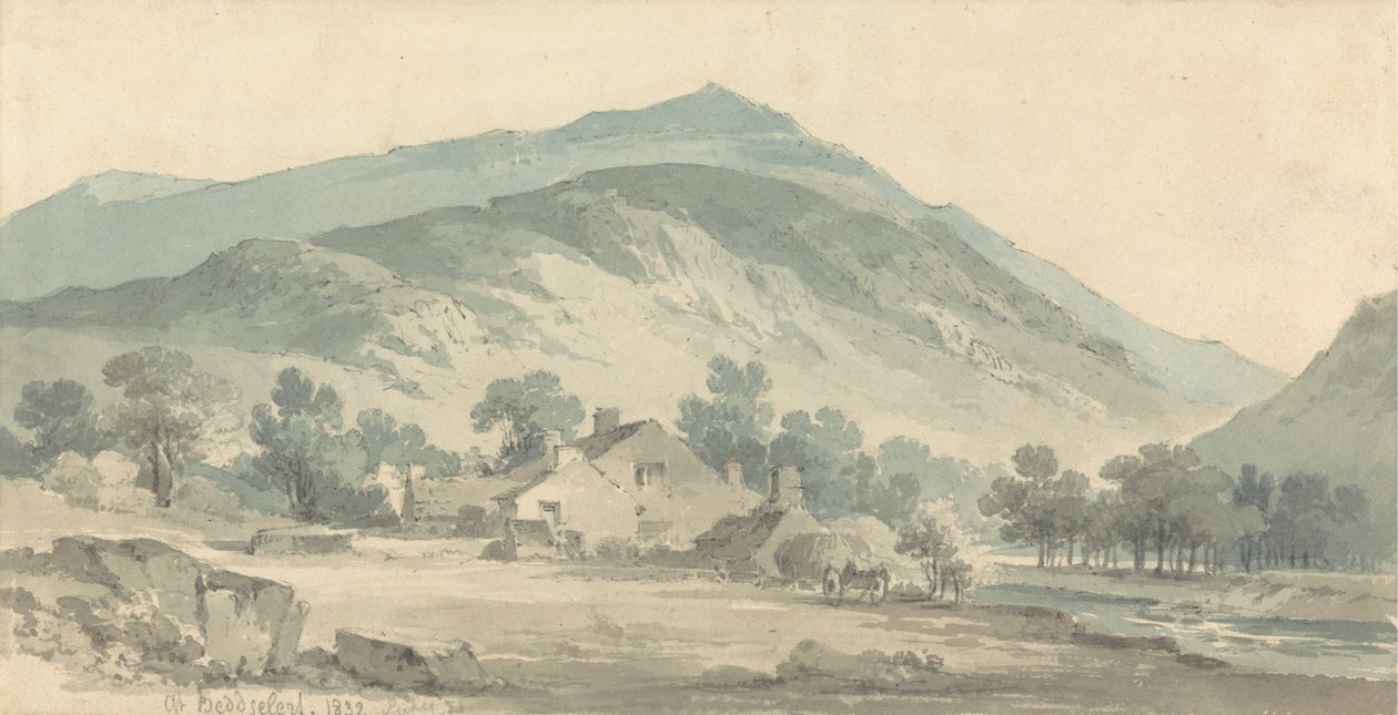 Beddgelert, North Walesfinnish ਵਿਖੇ ਲੈਂਡਸਕੇਪ tekijältä Paul Sandby Munn