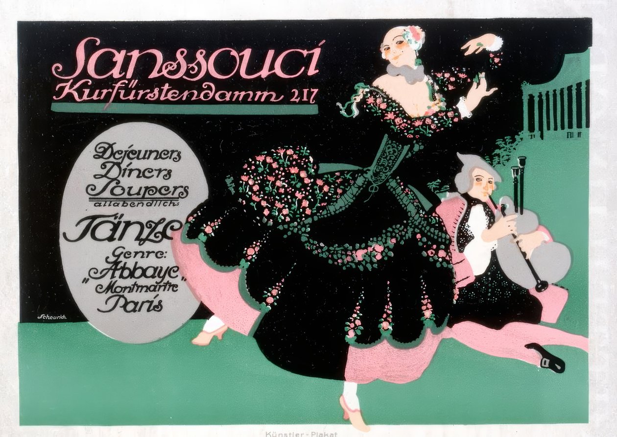 Sanssouci / Kurfürstendamm 217 / Lounas / Päivällinen / Keitto tekijältä Paul Scheurich