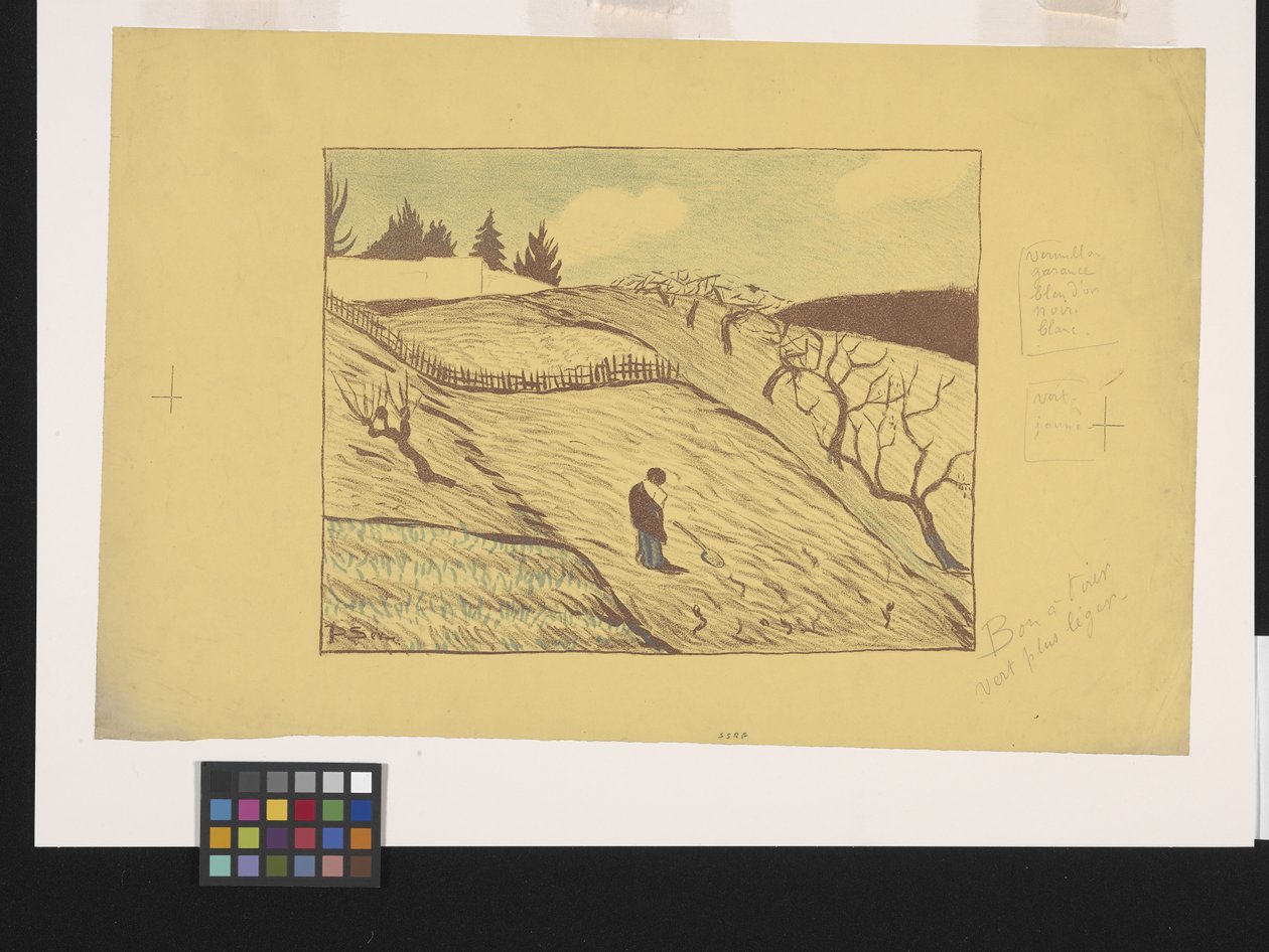 La Fin Du Jour (O Fim do Dia) (litografia colorida)finlandês tekijältä Paul Sérusier