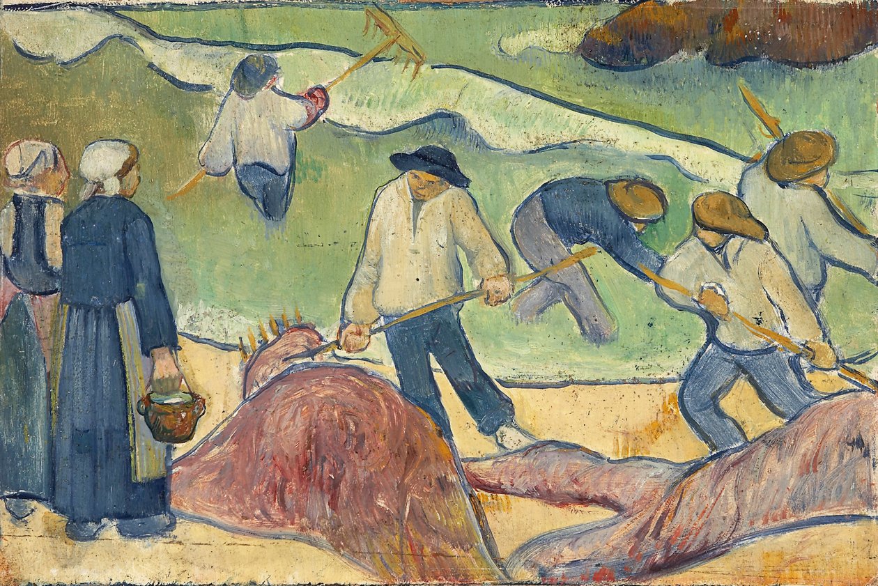 Pieni maisema tang-kalastajien kanssa, kirjoittanut Serusier, Paul (1864-1927). Öljy pahville, c. 1889. Mitat : 21,9x33,2 cm. Staedtische Galerie im Staedelschen Kunstinstitut, Frankfurt am Main tekijältä Paul Sérusier