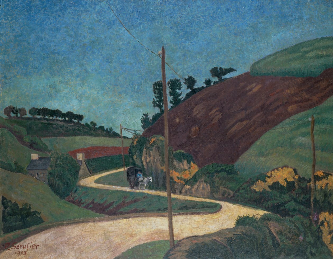 Stagecoach Road maaseudulla kärryillä tekijältä Paul Sérusier