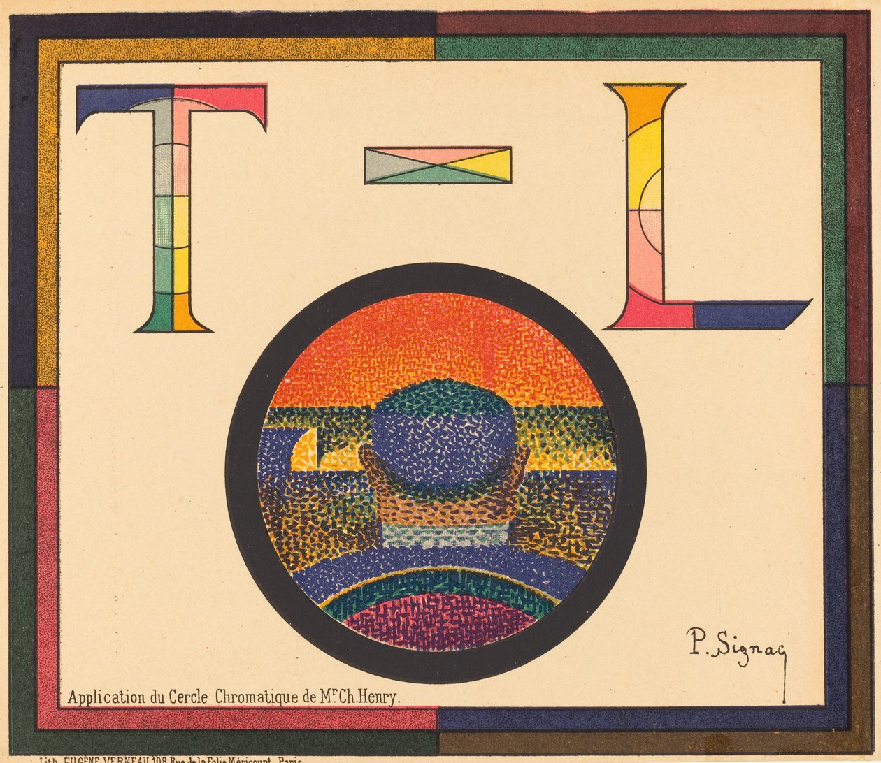 Ch. Henryn kromaattisen ympyrän sovellus tekijältä Paul Signac