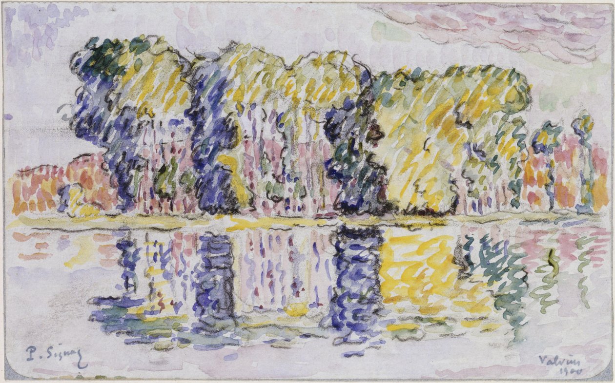 Puuryhmä veden äärellä tekijältä Paul Signac